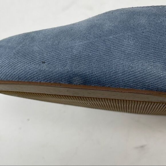 Nine West Smolder Blue Suede Pumps Shoes Women's Size 8M Round Toe - Picture 8 of 10